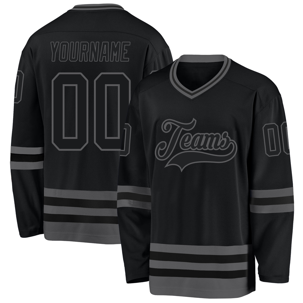Custom Brown Crimson-Black Classic Style Hockey Jersey main image 1