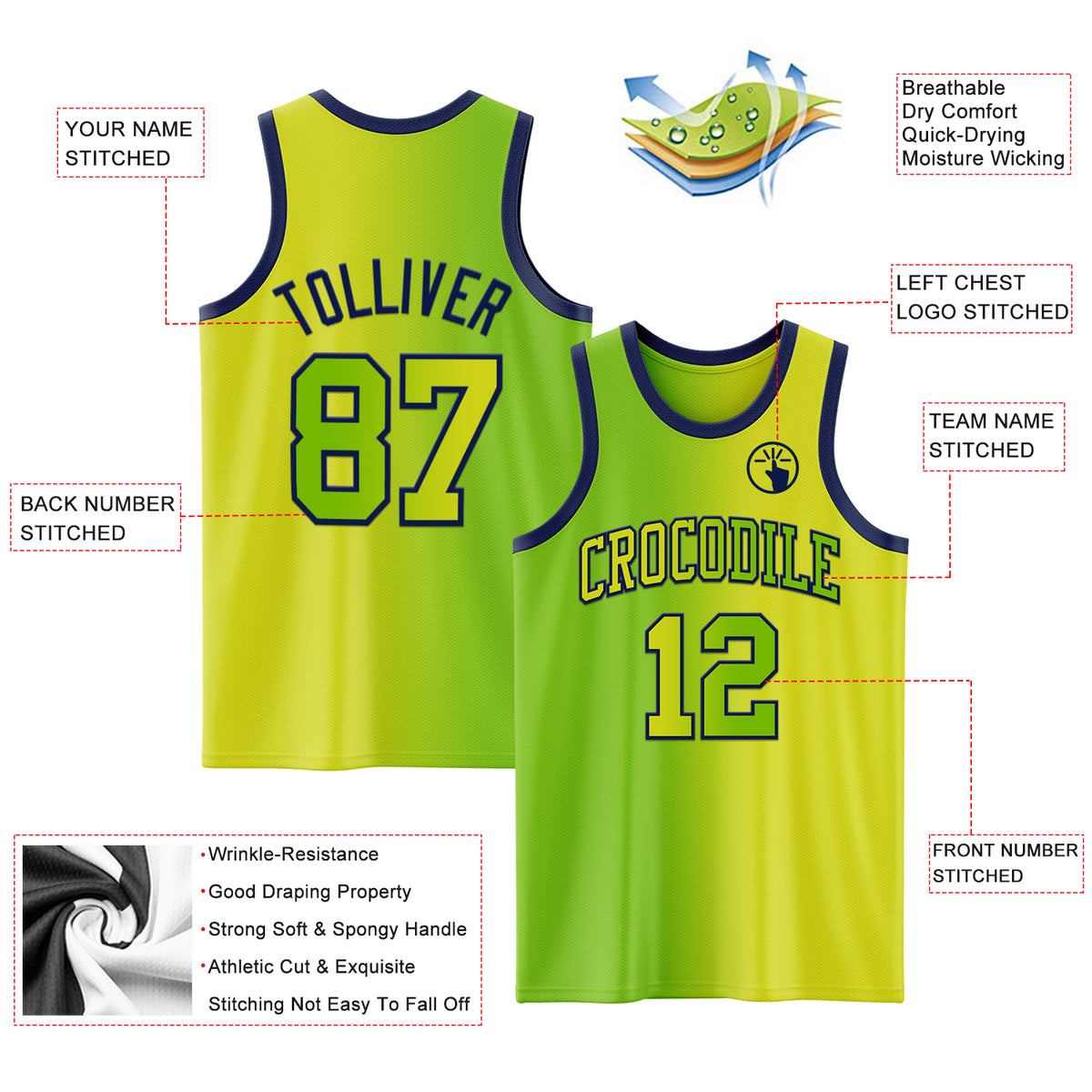 Custom Yellow Basketball Kits With Navy Paint Graffiti