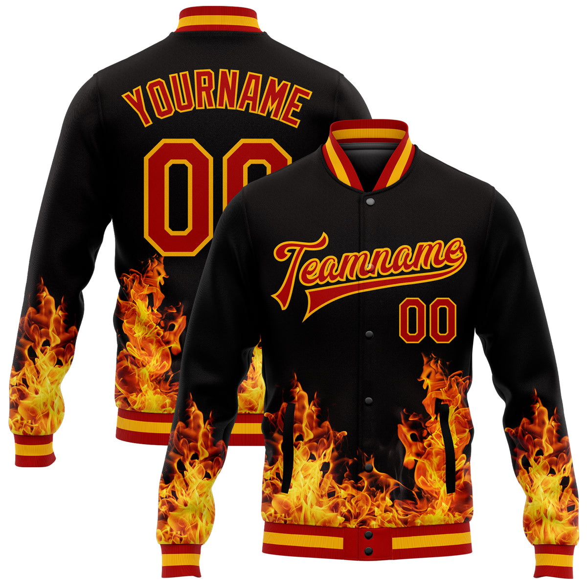 Custom Crimson Red Orange Red Jacket