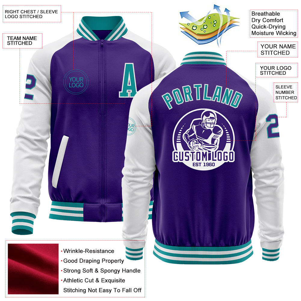 Custom Light Purple Light Blue Jacket