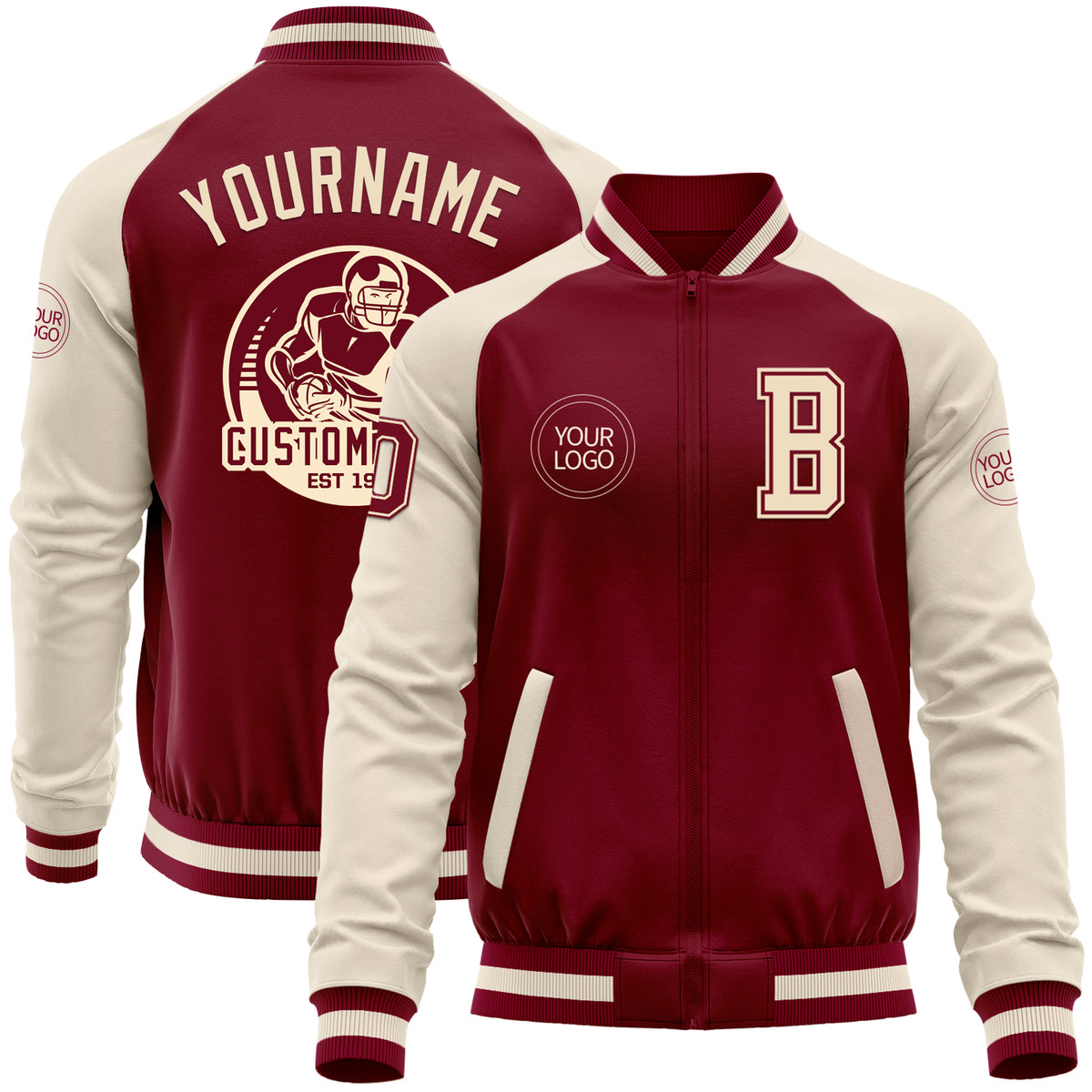Custom Pink Crimson Red Jacket