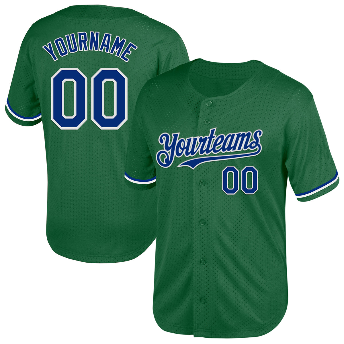 Custom Kelly Green Red Flame Pattern Authentic Pullover Baseball Jersey