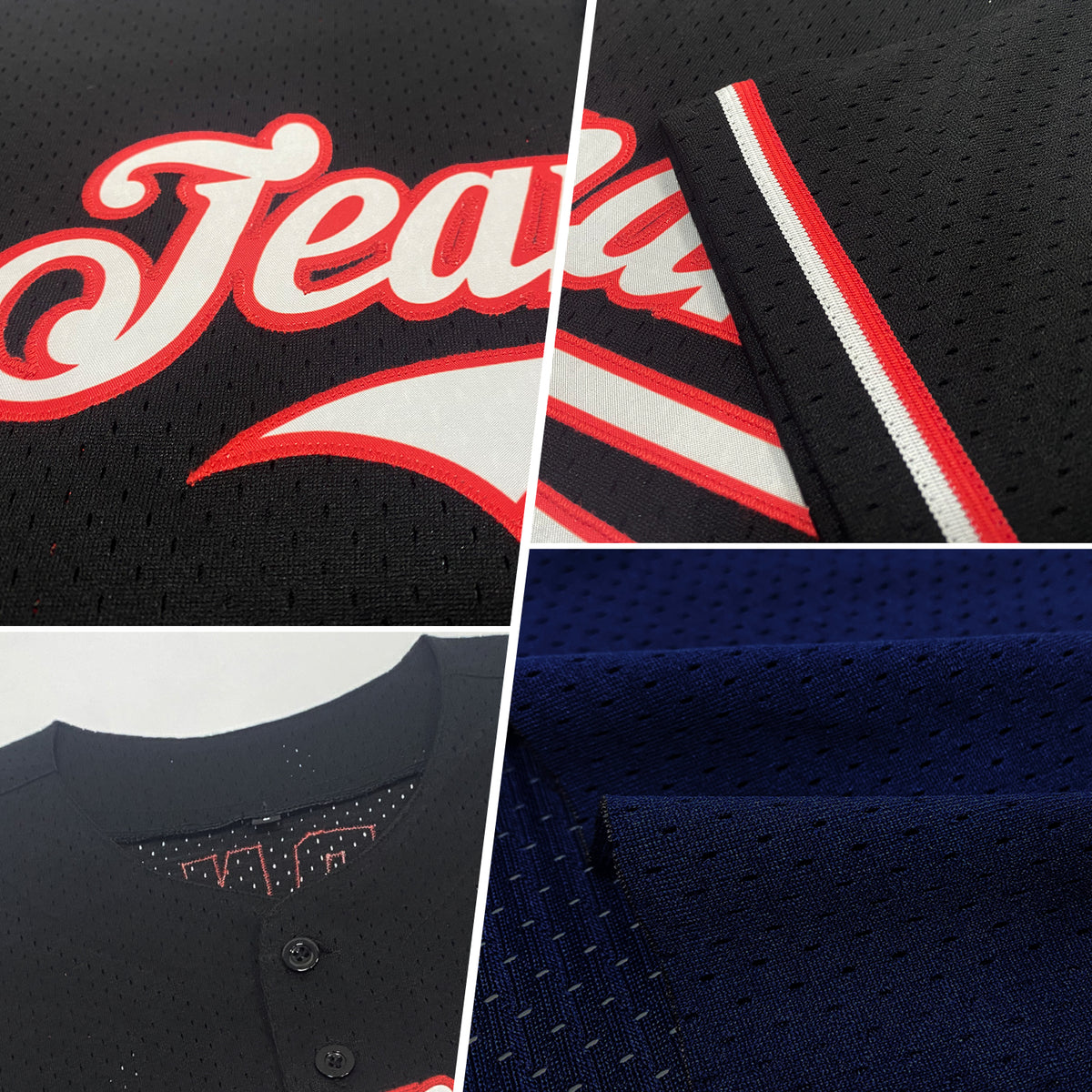 Custom Orange Navy-White Classic Style Authentic Two-Button Baseball Jersey main image 1
