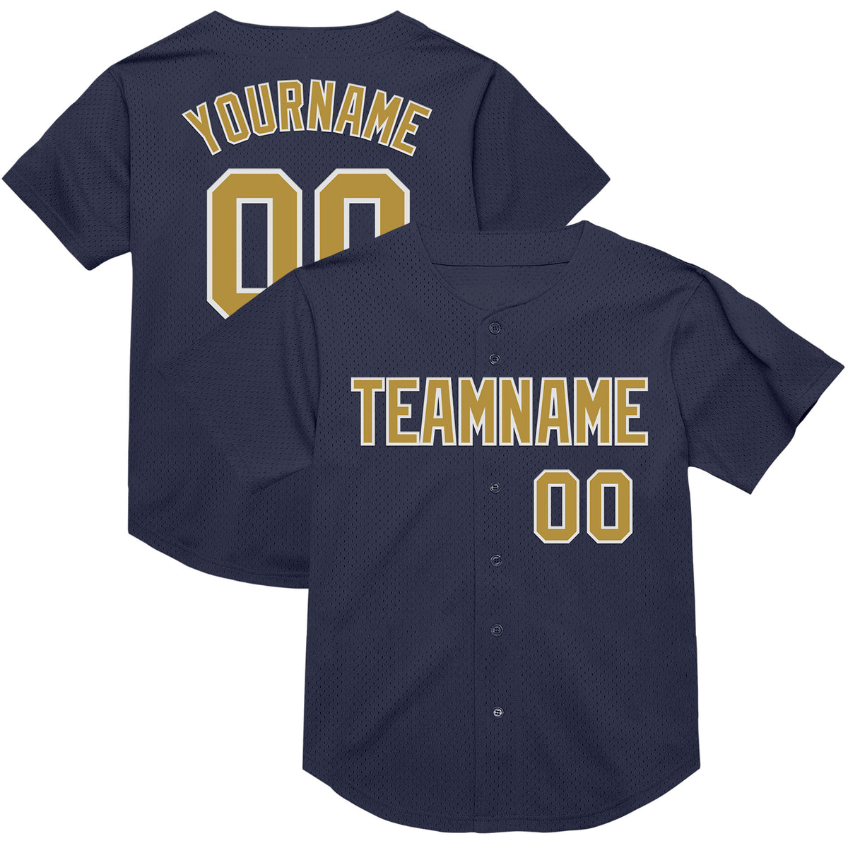Custom Navy White Thorns Ribbed Classic Style Authentic Baseball Jersey main image 1