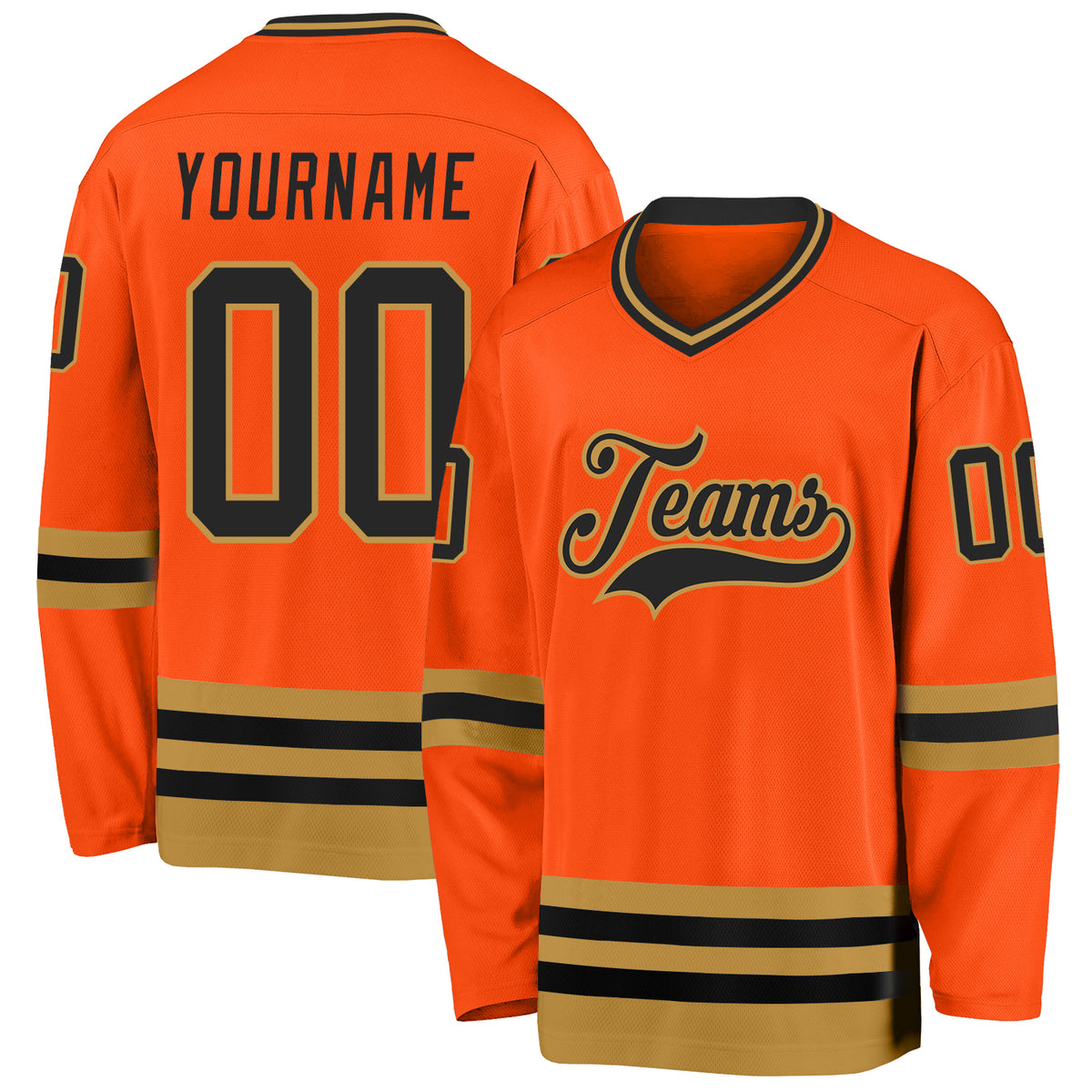 Custom Crimson White Orange-Black Classic Style Hockey Jersey