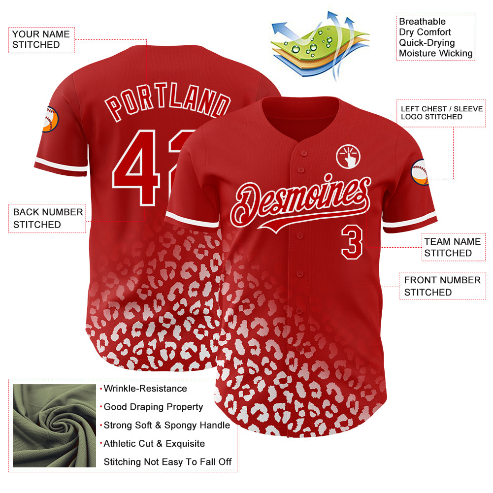 Reversible leopard print baseball jersey