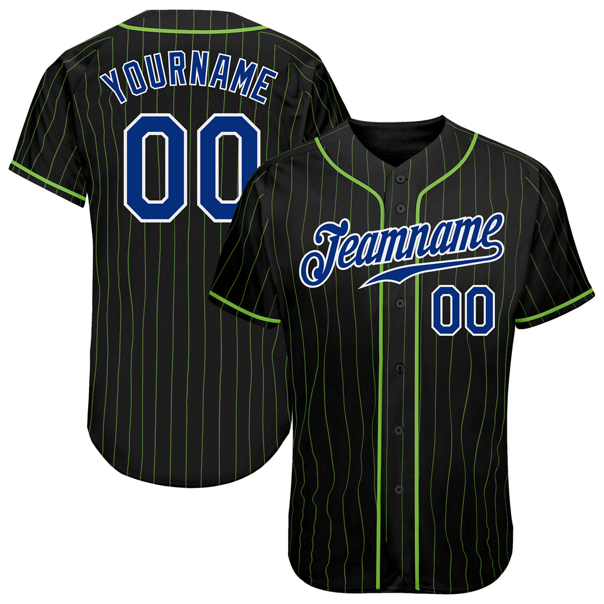 Custom Black Neon Green Gradient stripe Fashion Authentic Sleeveless Baseball Jersey