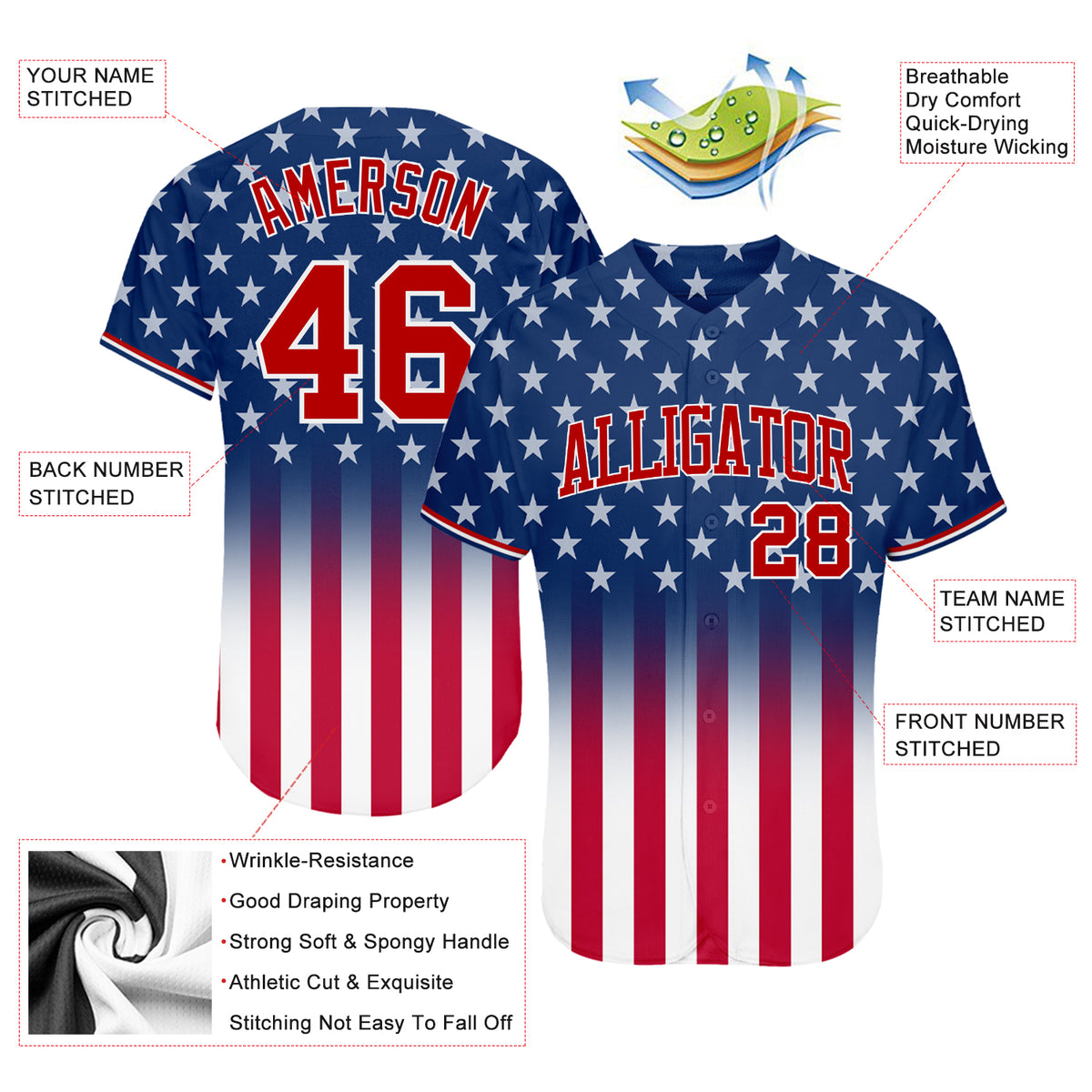 american flag baseball jersey