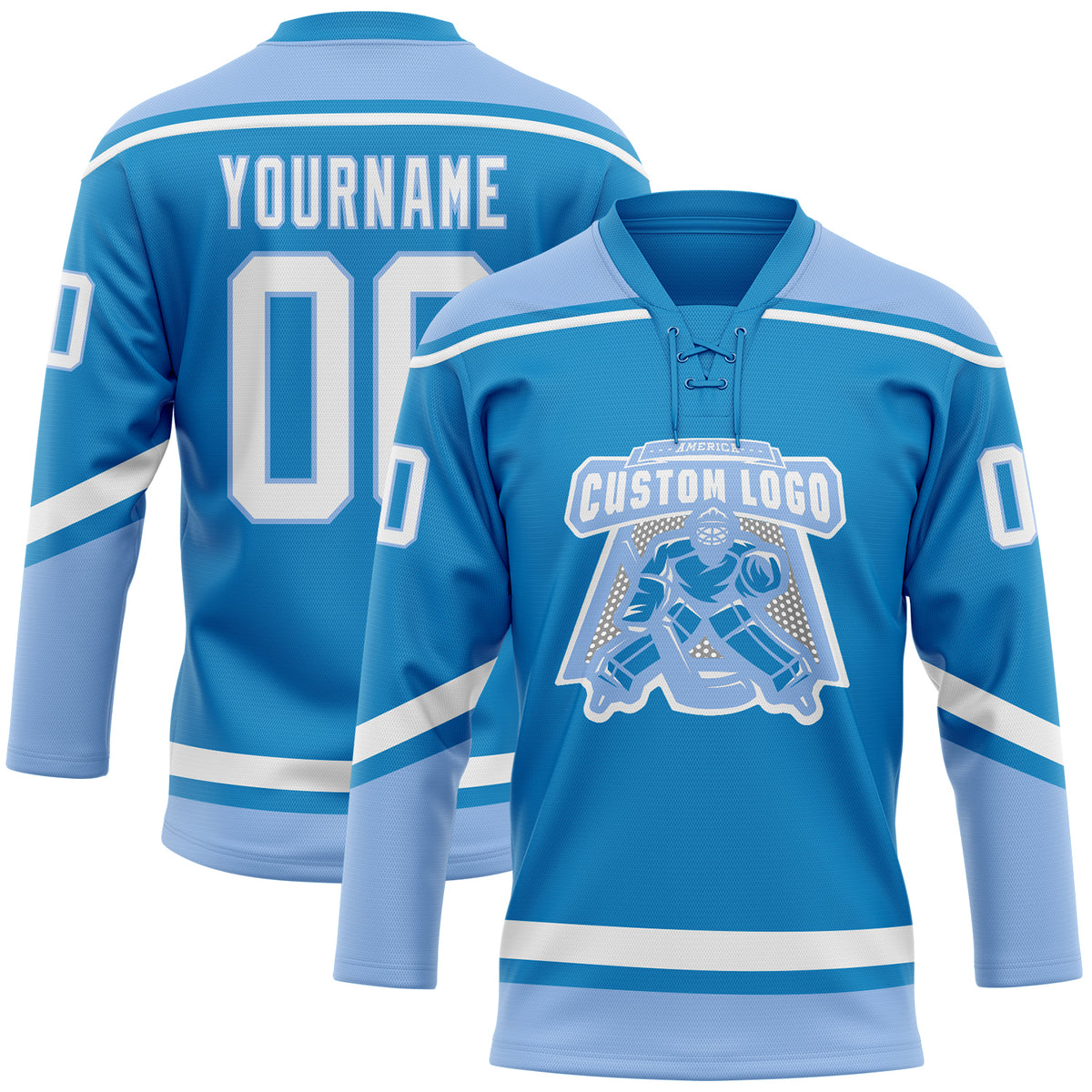 Patches Hockey Jersey Light Blue