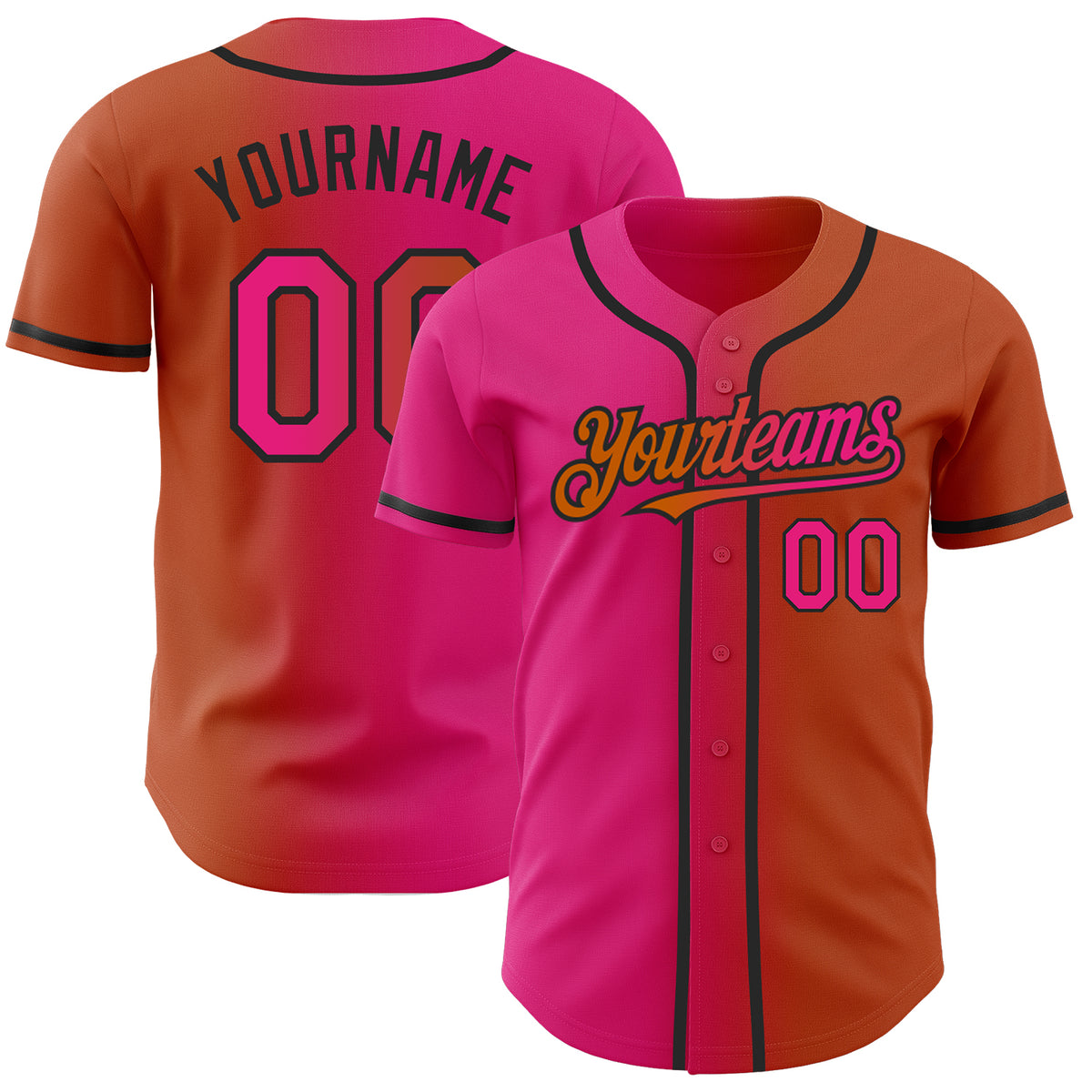 custom pink baseball jersey