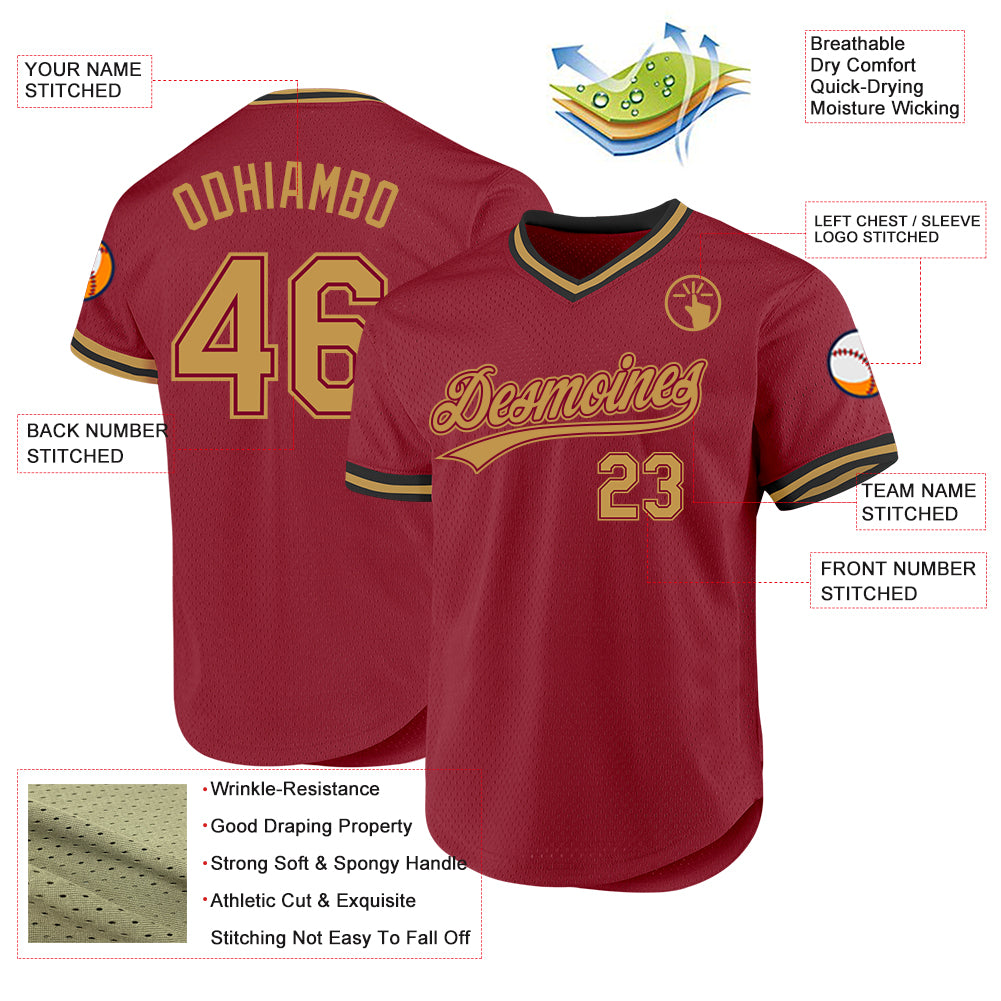 Custom Maroon & Black Color Fan Baseball Jersey main image 0