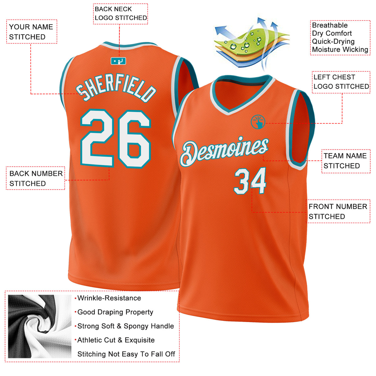 Custom Gray Navy-Orange Classic Tops Casual Basketball Jersey