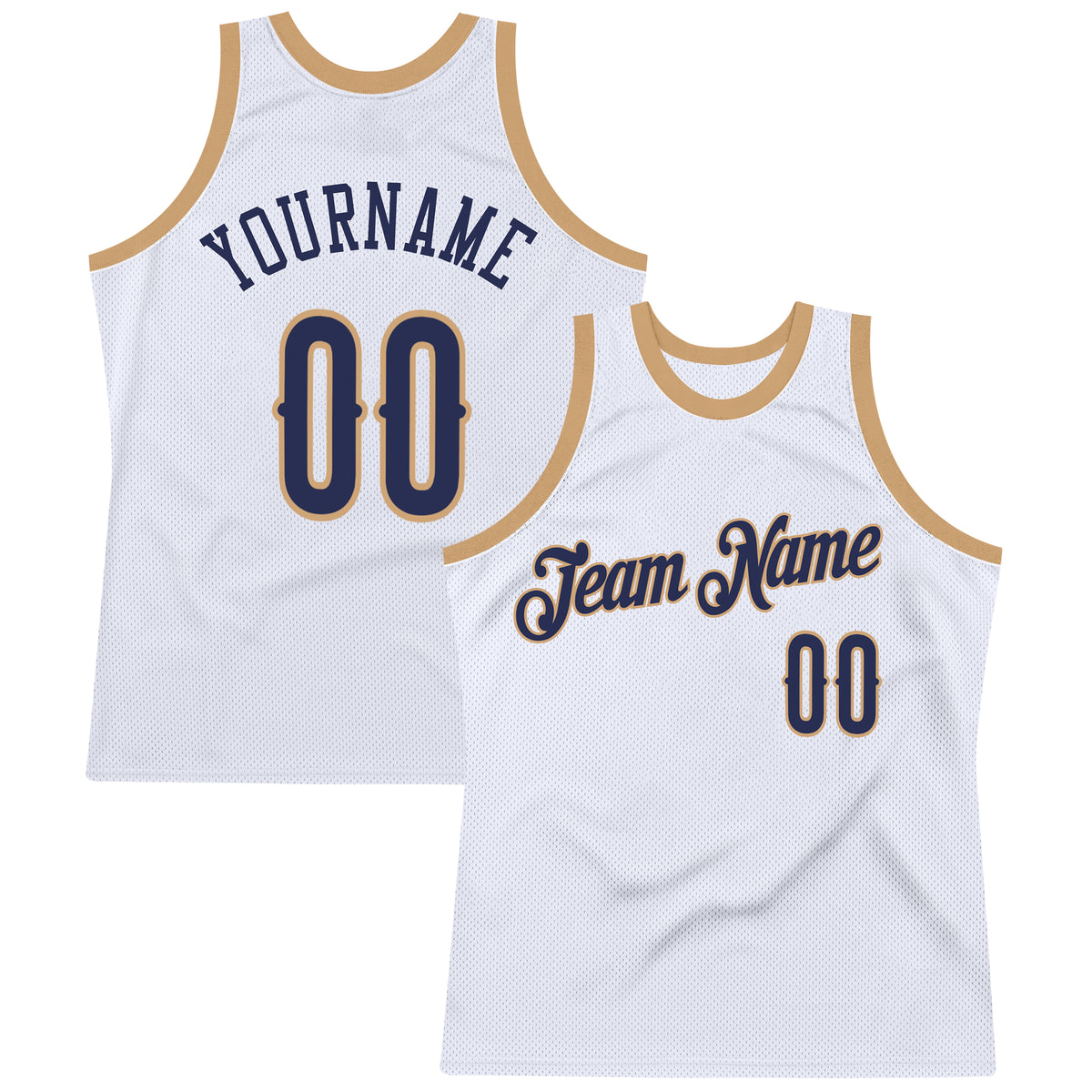 Custom White Navy Classic Tops Men Casual Basketball Jersey main image 1