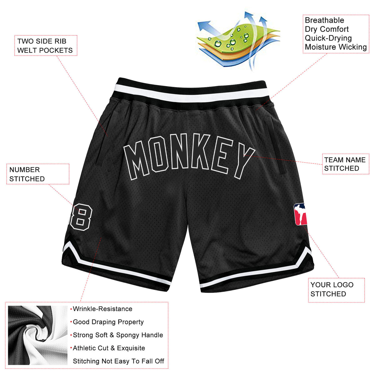 Mitchell & Ness NBA MIAMI HEAT TIE DYE SHORT - Sports shorts - black/pink/black  