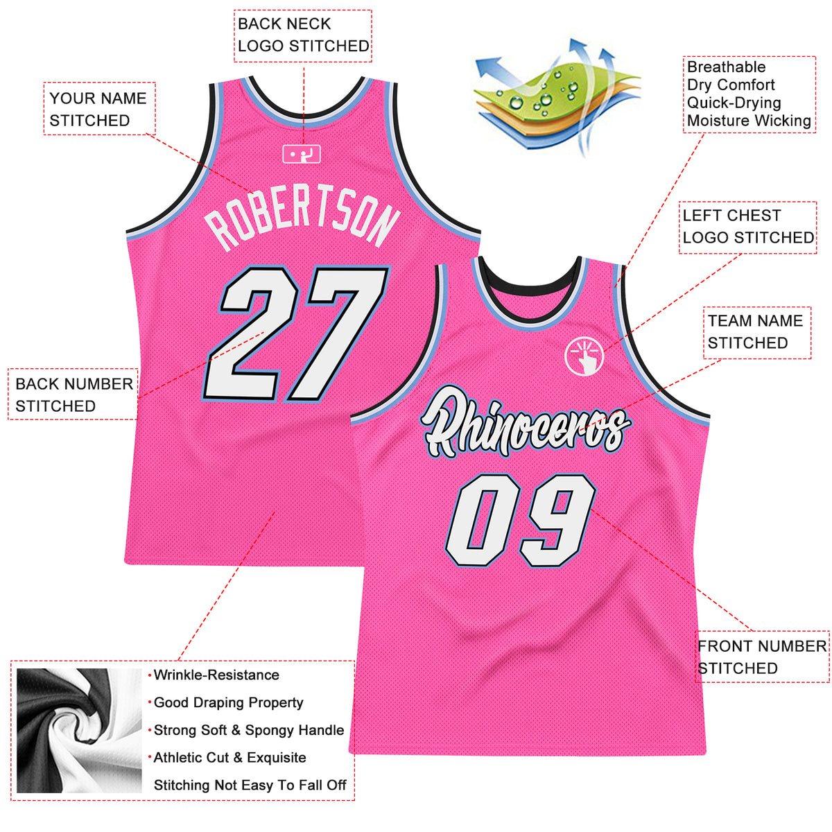 Pink Basketball Jerseys  Custom Pink Basketball Jerseys Design – Fiitg