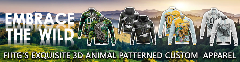 Embrace the Wild: Fiitg's Exquisite 3D Animal Patterned Custom Apparel