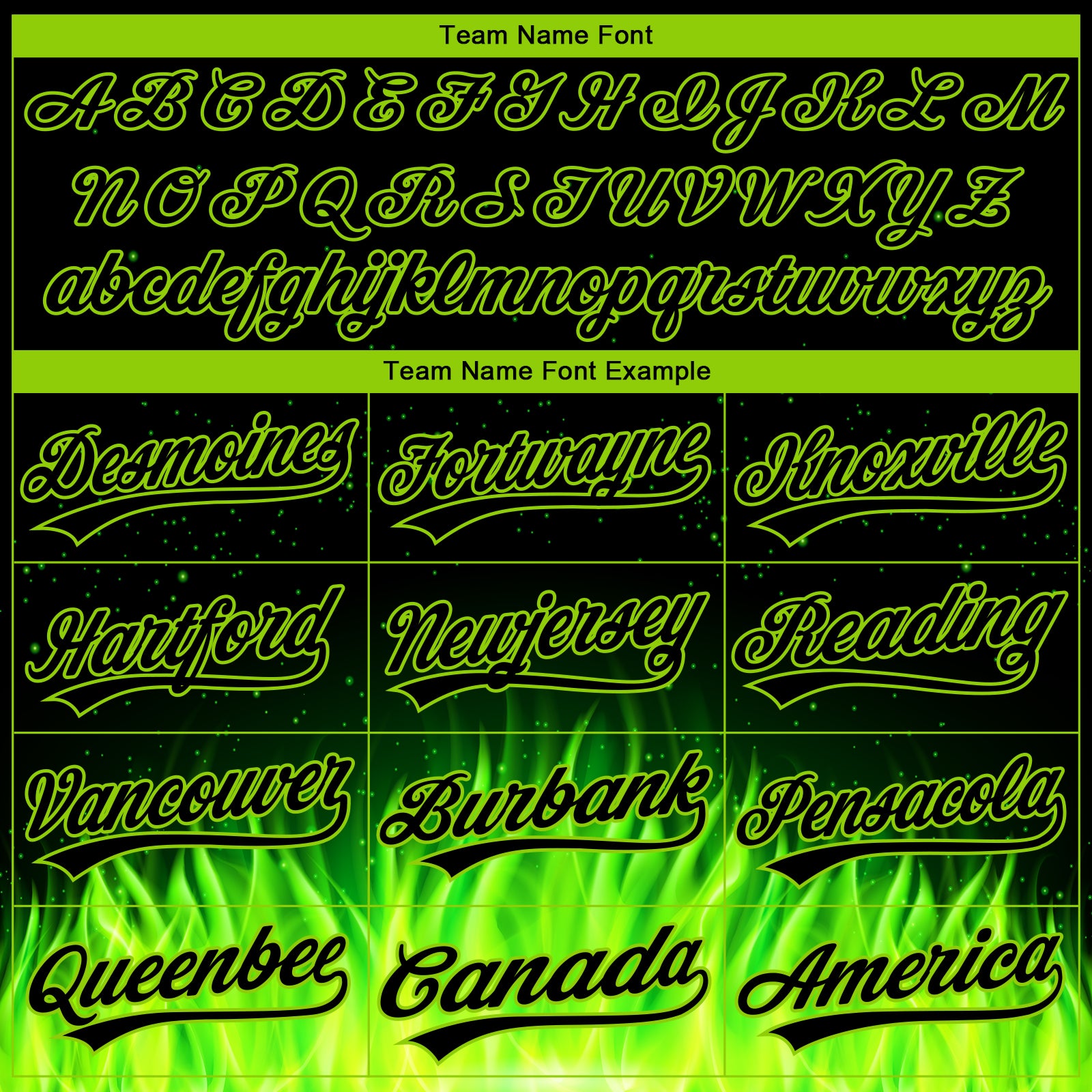 Custom Stitched Black Neon Green 3D Pattern Design Flame Sports Pullover Sweatshirt Hoodie