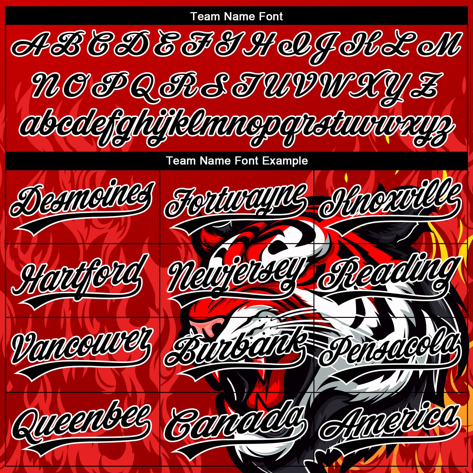 Custom Stitched Red Black Yellow-White 3D Pattern Design Flame Tiger Sports Pullover Sweatshirt Hoodie