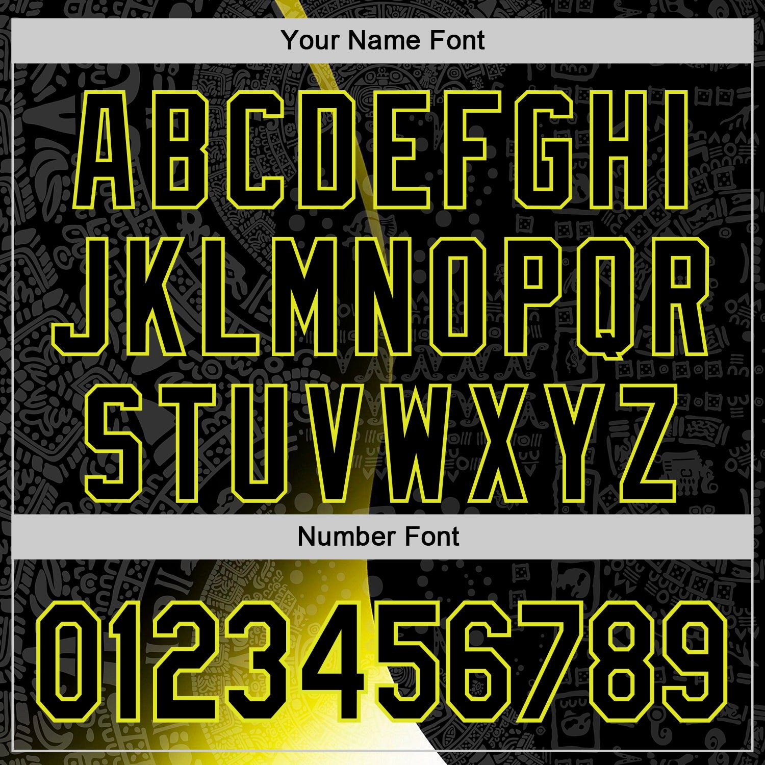 Custom Black Neon Yellow 3D Pattern Design Ethnic Tribal Sportswear Pullover Sweatshirt Hoodie