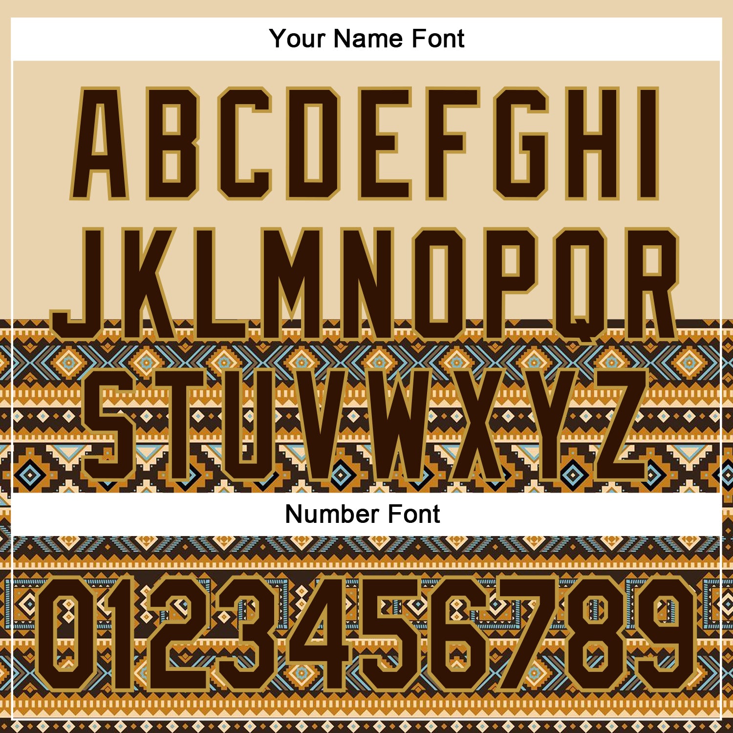 Custom Cream Brown-Old Gold 3D Pattern Design Western Cowboy Tribal Ethnic Sports Pullover Sweatshirt Hoodie