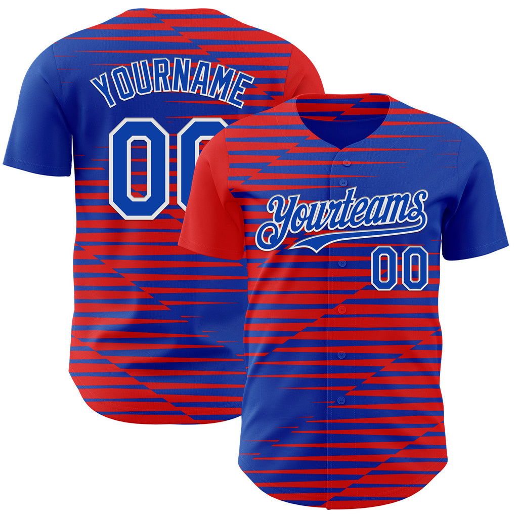 Custom Thunder Blue Red-White Texas Flag Stripe City Edition Authentic Baseball Jersey