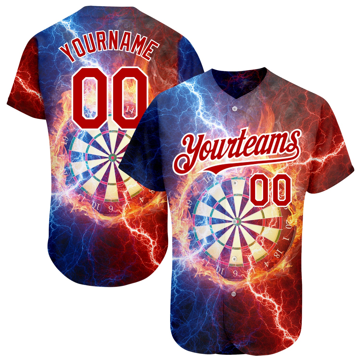 FIITG Custom Basketball Suit Jersey Red Gold-Black Flame Round Neck Sublimation