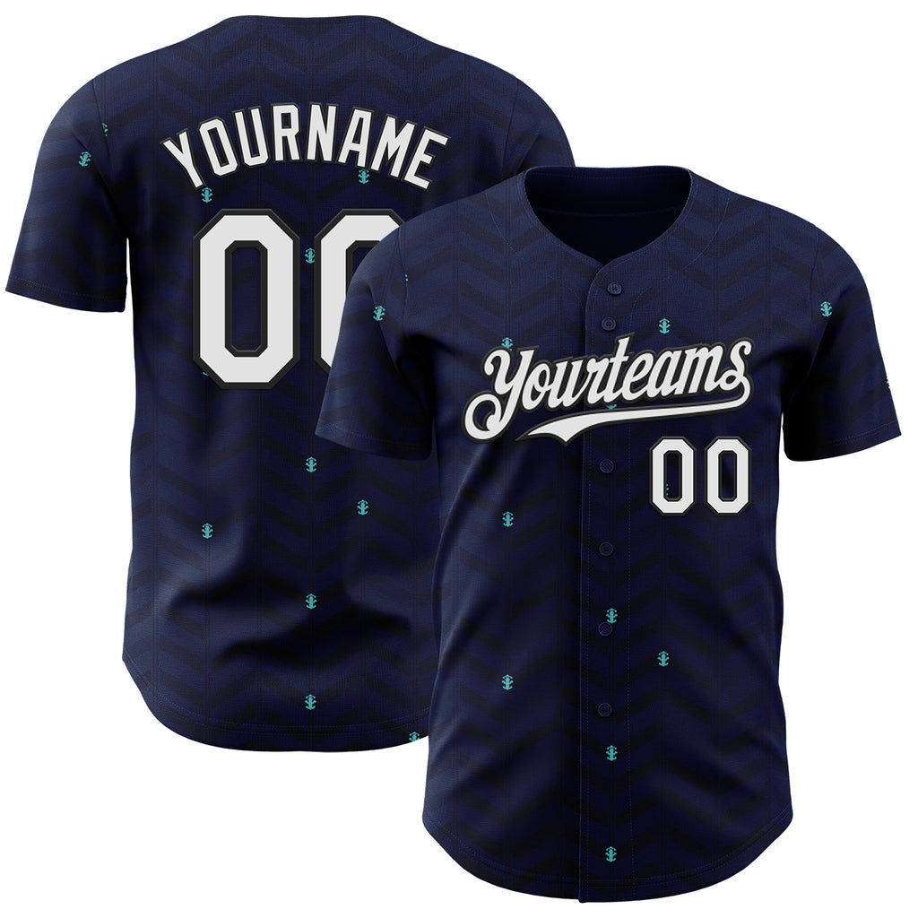 Custom Dark Purple White-Black Germany Style Authentic Baseball Jersey