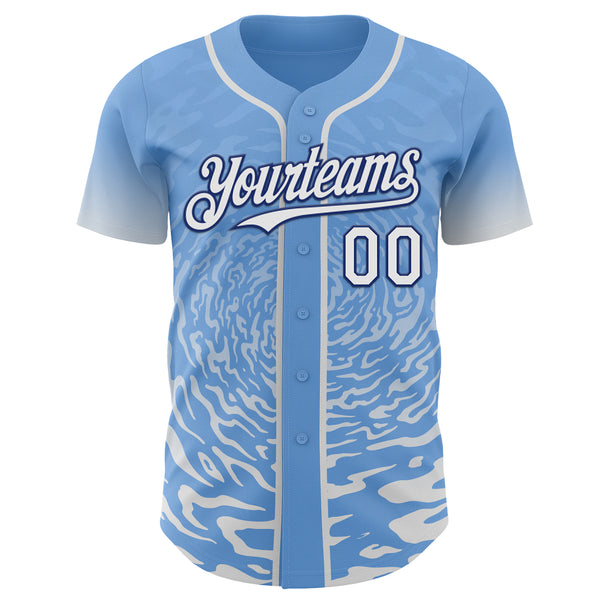 Custom Medium Pink Black-White Ice Cream Waffle Foodie Dessert Authentic Baseball Jersey