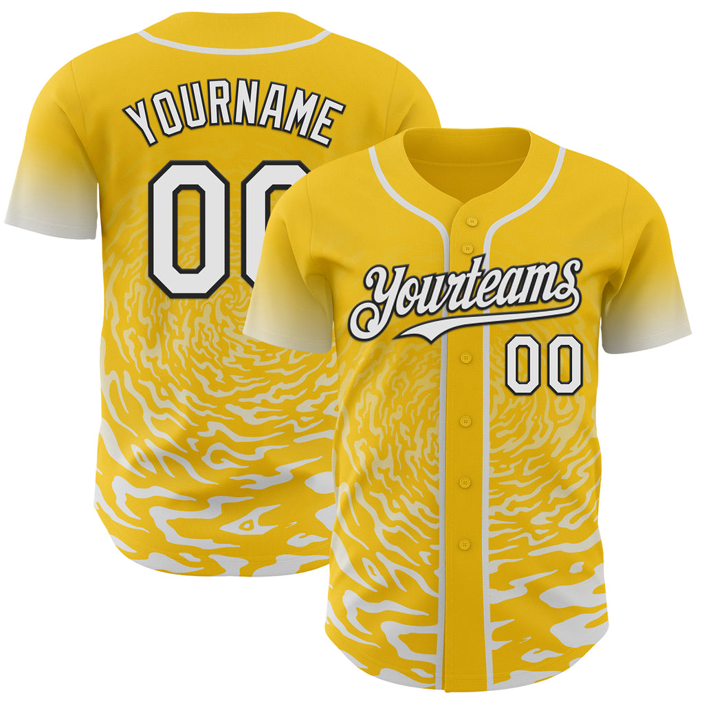 Custom Medium Pink Kelly Green-White Ice Cream Waffle Foodie Dessert Authentic Baseball Jersey