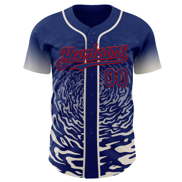 Custom Pink Sky Blue-White Ice Cream Waffle Foodie Dessert Authentic Baseball Jersey