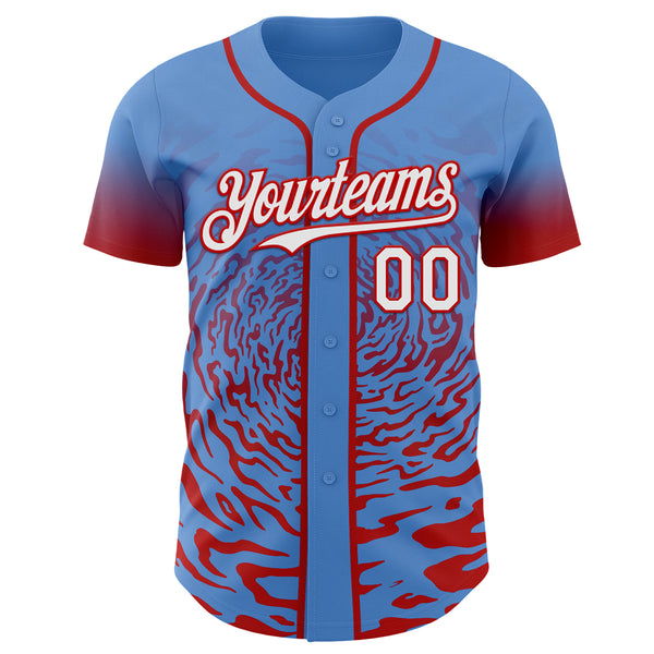 Custom Ice Blue Orange-White Ice Cream Waffle Foodie Dessert Authentic Baseball Jersey