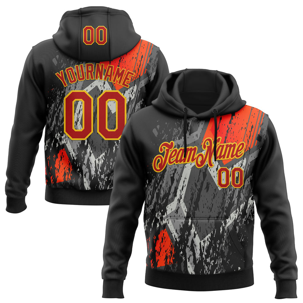 Custom Stitched Black Red Orange Gray-Yellow Car Racing Tire Mark Motorsport Pullover Sweatshirt Hoodie