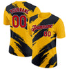 Custom Yellow Red Black-Navy 3D Esports Performance T-Shirt