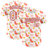 Custom White Red 3D Pattern Design Mother's Day Love Authentic Baseball Jersey