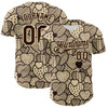 Custom Cream Brown 3D Pattern Design Foodie Food Snack Heart Chocolate Authentic Baseball Jersey