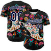 Custom Black Navy-White 3D Mexico Map With Tropical Plant And Animal Authentic Baseball Jersey