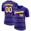 Custom Dark Purple Gold Cream Red-White 3D Esports Performance T-Shirt