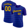 Custom Dark Purple Gold Blue-Black 3D Esports Performance T-Shirt