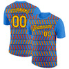 Custom Powder Blue Orange US Navy Blue-Black 3D Esports Performance T-Shirt