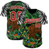 Custom Black Red-White 3D Mexico Authentic Baseball Jersey