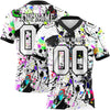 Custom Graffiti Pattern White-Black 3D Pattern Splash Authentic Football Jersey