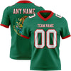 Custom Kelly Green White-Red 3D Pattern Mexico Authentic Football Jersey