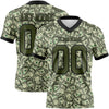 Custom Green Olive-Black 3D Pattern Dollar Authentic Football Jersey