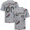 Custom Gray Black-White 3D Pattern Design Arrow Archery Bow Target Performance T-Shirt