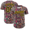 Custom Steel Gray Black-Yellow 3D Pattern Design Burner Costumes Paisley Bandana Authentic Baseball Jersey