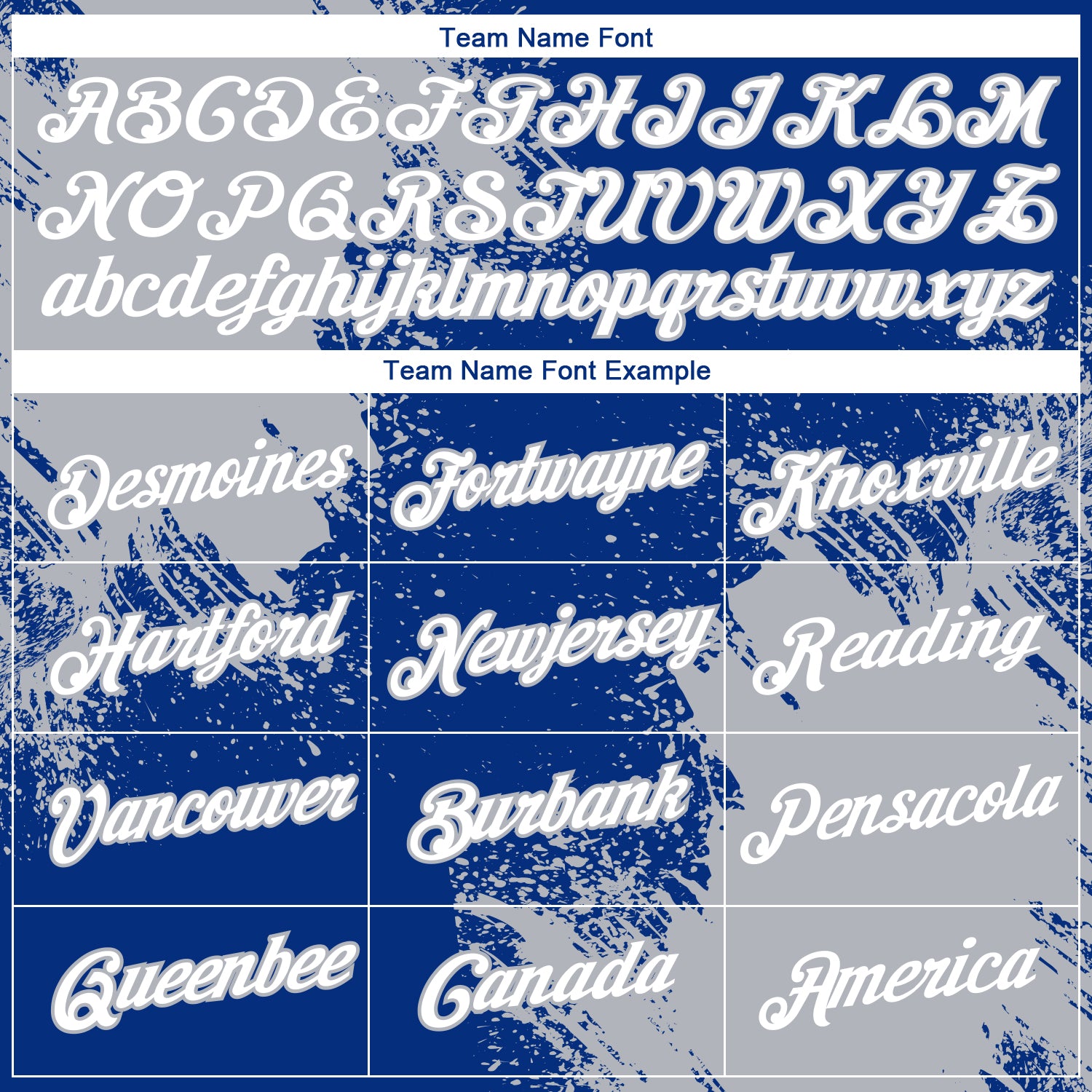 Custom Royal White-Gray 3D Pattern Design Abstract Brush Stroke Performance T-Shirt