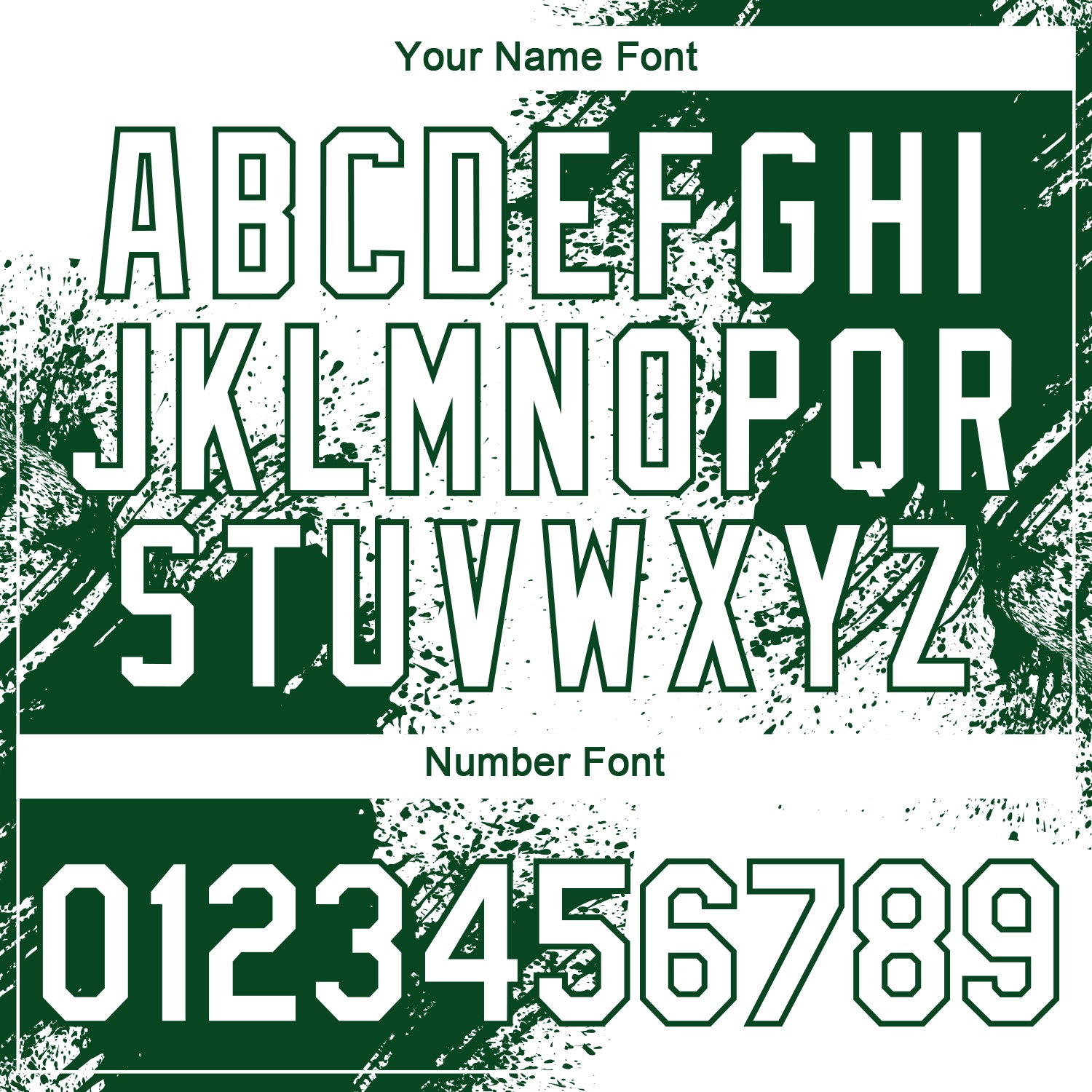 Custom White Green 3D Pattern Design Abstract Brush Stroke Performance T-Shirt