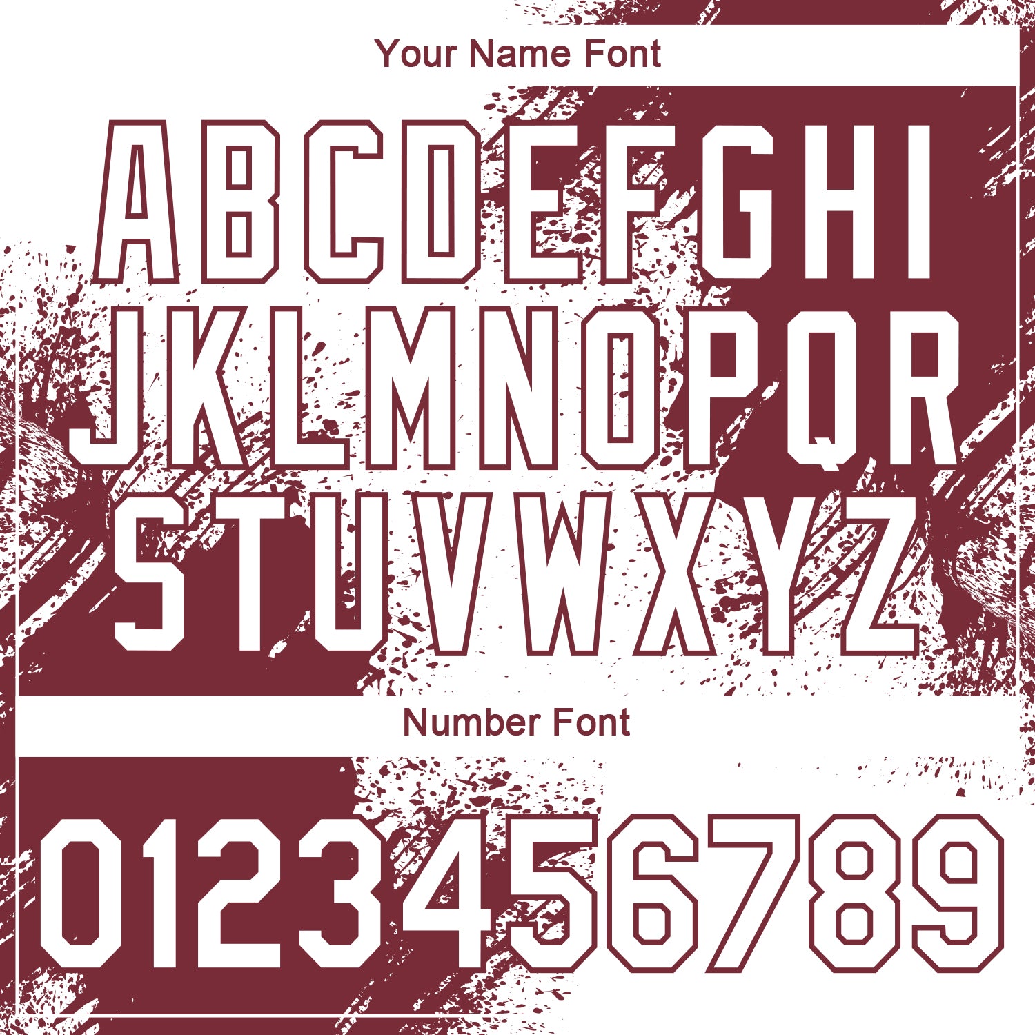 Custom White Burgundy 3D Pattern Design Abstract Brush Stroke Performance T-Shirt