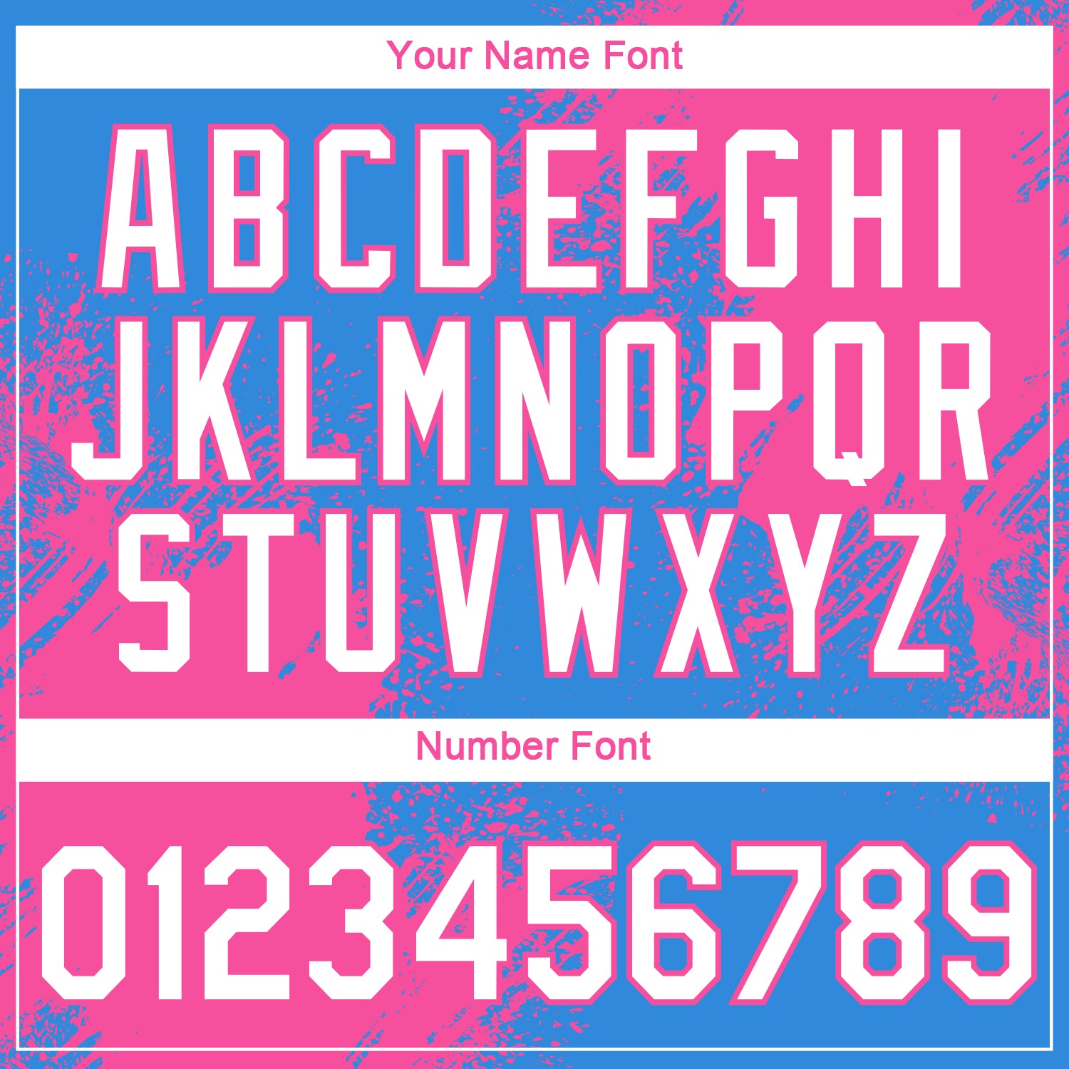 Custom Powder Blue White-Pink 3D Pattern Design Abstract Brush Stroke Performance T-Shirt