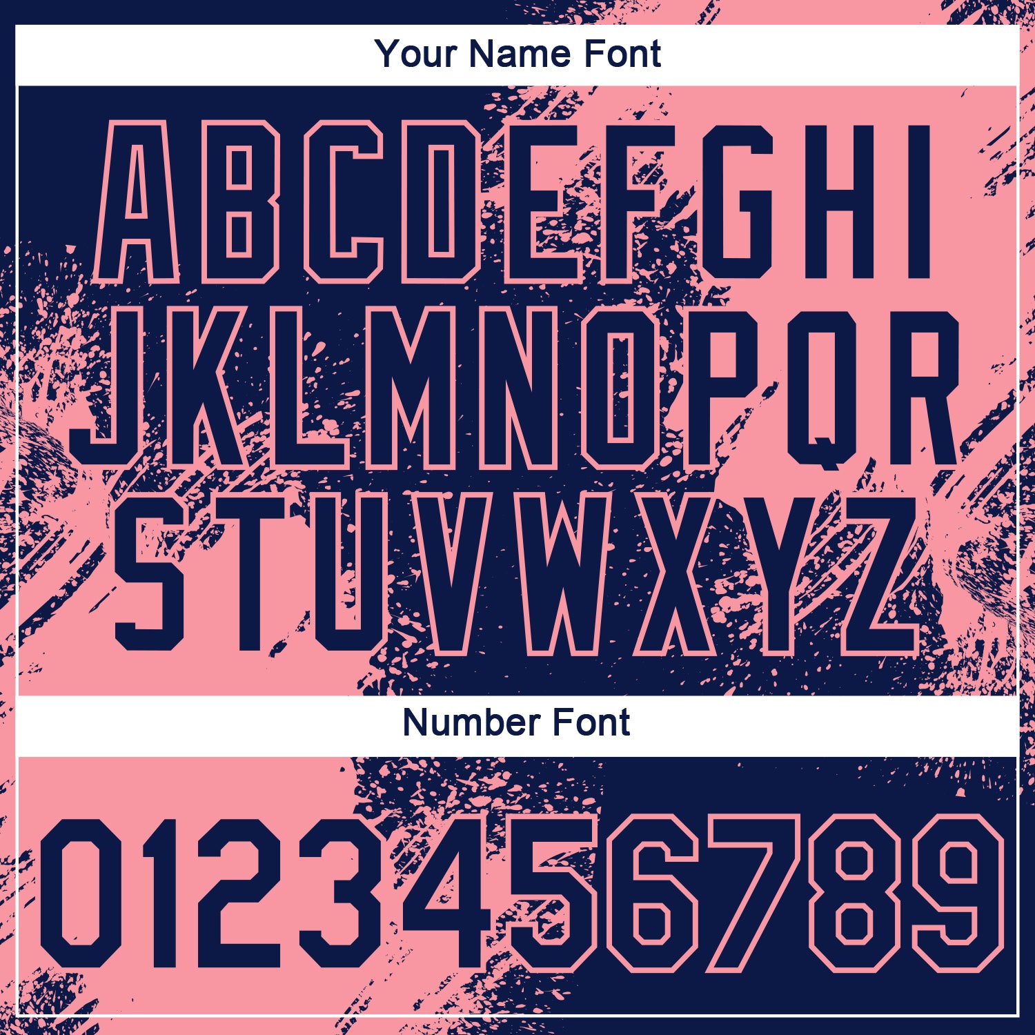 Custom Navy Medium Pink 3D Pattern Design Abstract Brush Stroke Performance T-Shirt